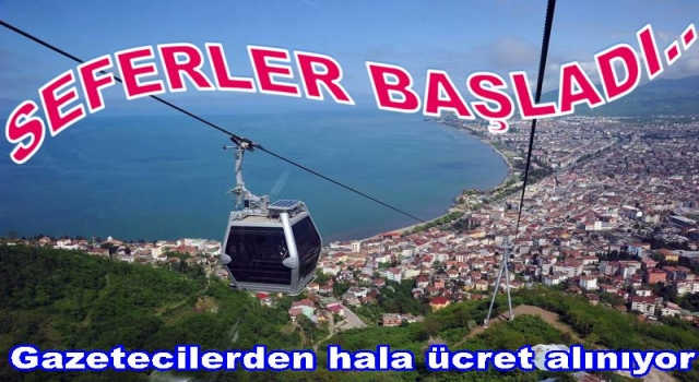 TELEFERİK HİZMET VERMEYE BAŞLADI..
