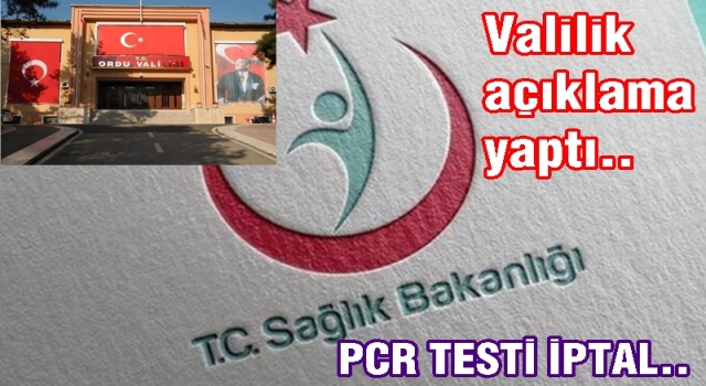 Koronavirüs nedeniyle uygulanan PCR testi iptal edildi..
