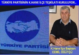 Türkiye Partisi (TP) Kağıthane ilçe teşkilatı kuruluyor.. Başkanlığa Cemil Öğütçü getirildi..
