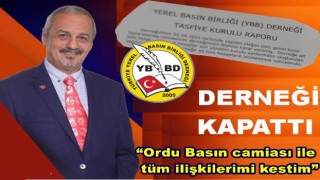 Osman Şahin, Yerel Basın Birliği (YBB) derneği şubesini Fesh etti..